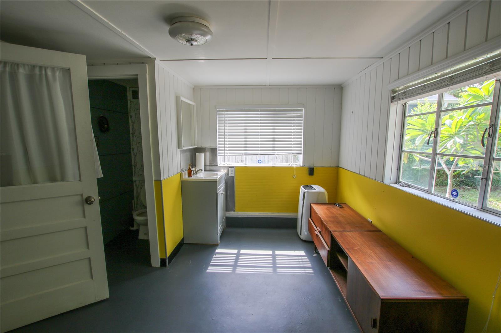 Studio at back of garage w half bath