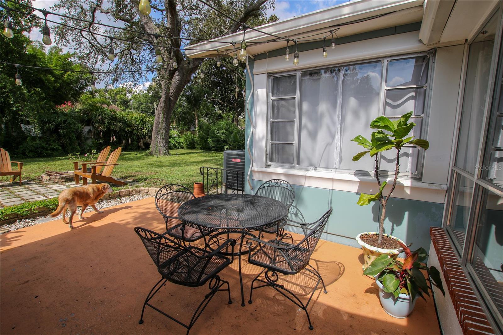 Great patio out the back door