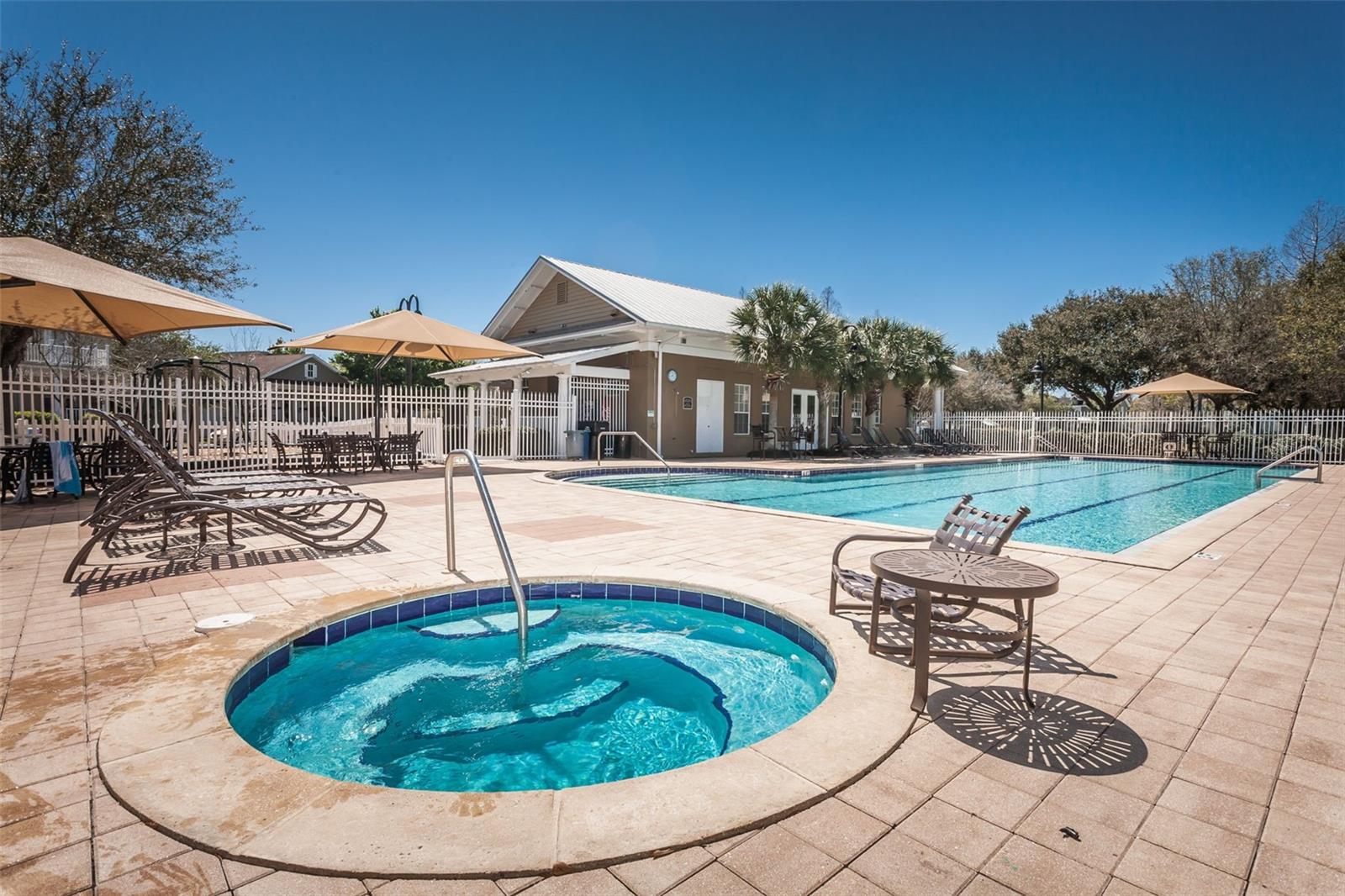 community pool and hot tub