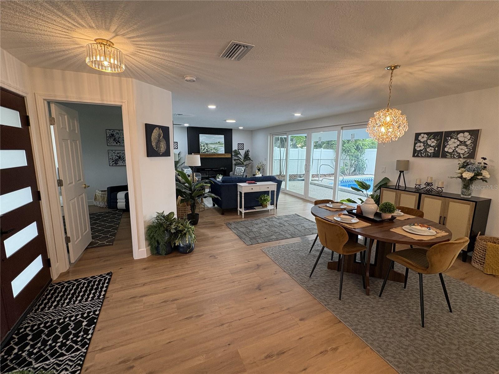 Lots of natural light with Main Bedroom in front of house. All new waterproof LVP throughout.