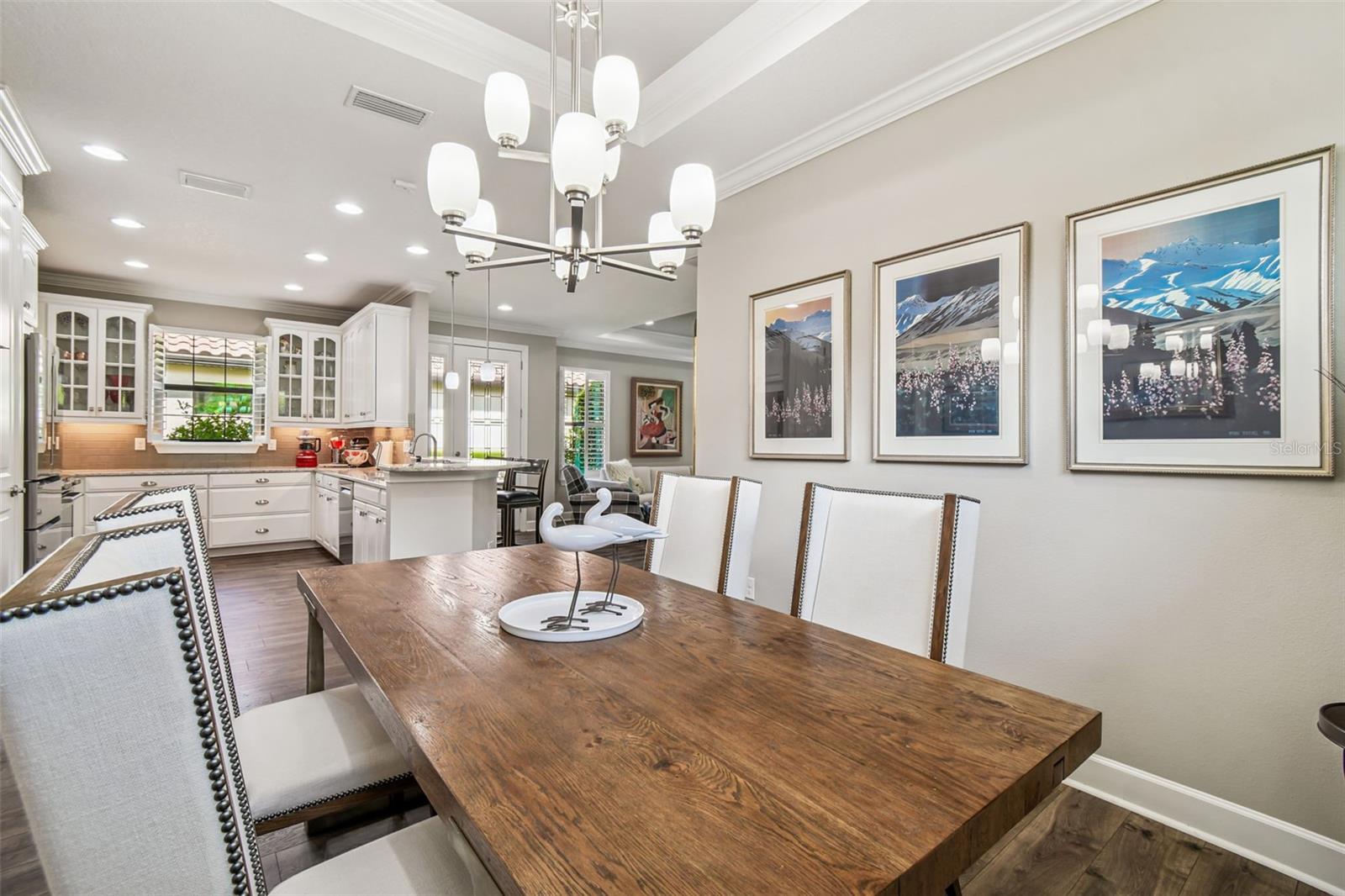 Large dining room conveniently located