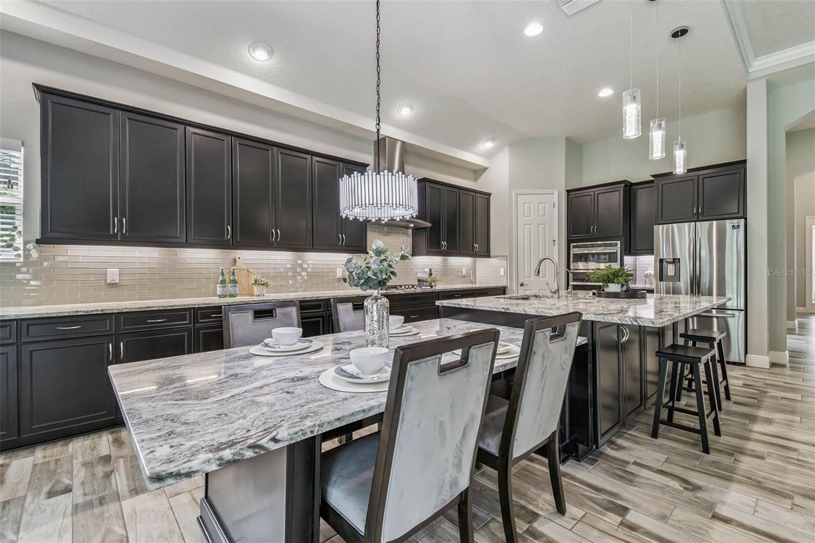 Jaw dropping kitchen with extra long island
