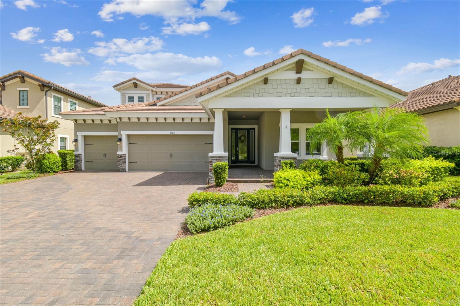 Paver driveway and front porch