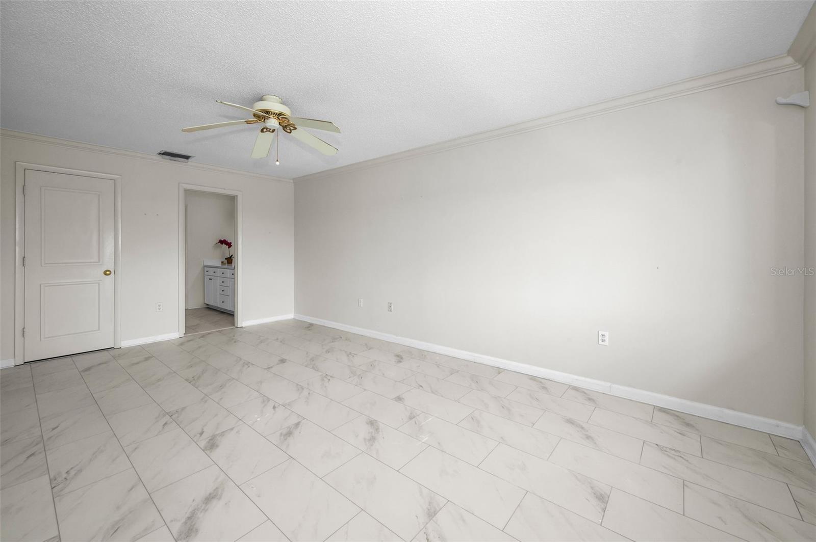 Master bedroom with walk in closet