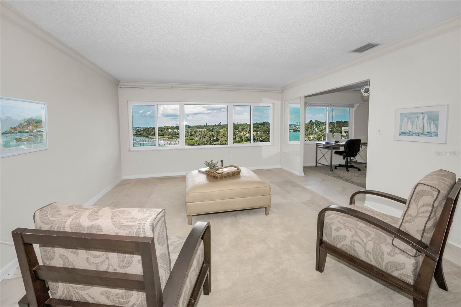 Living room with view