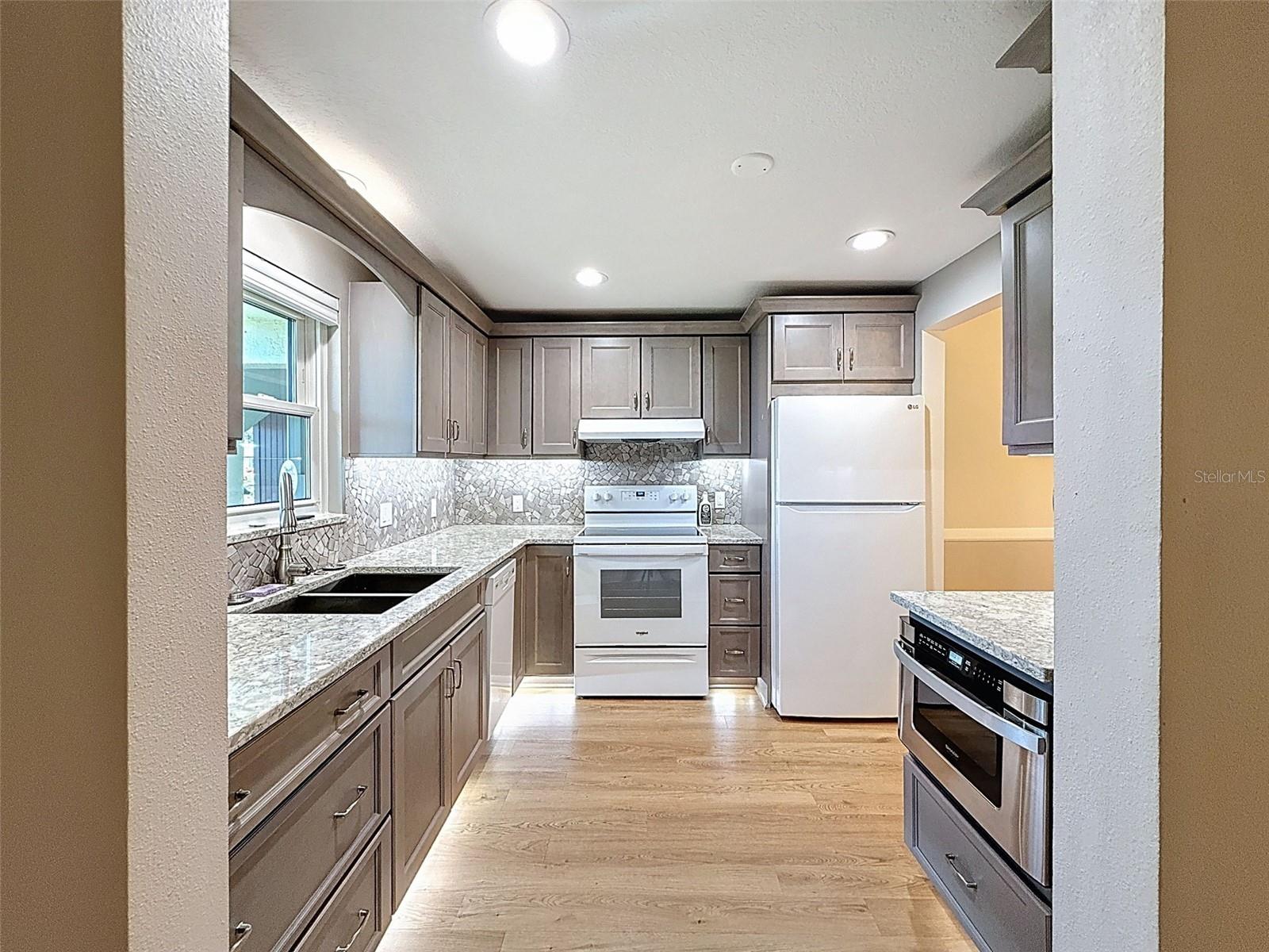 Under cabinet lighting.  Provides a soft night light.