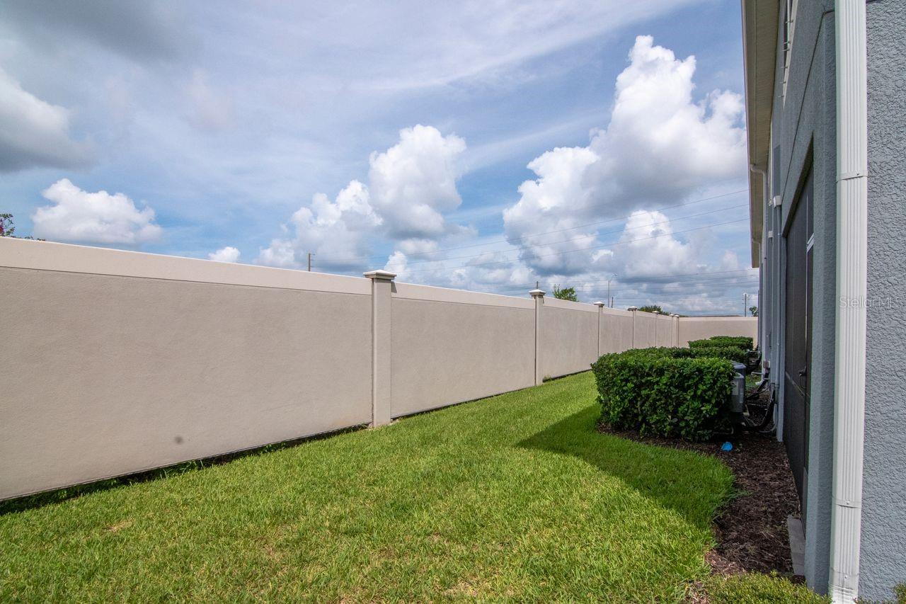Outdoor space and back fence