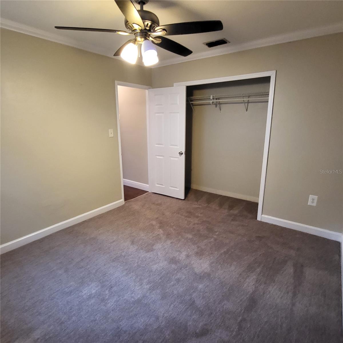 Middle bedroom is also freshly painted and has brand new carpet