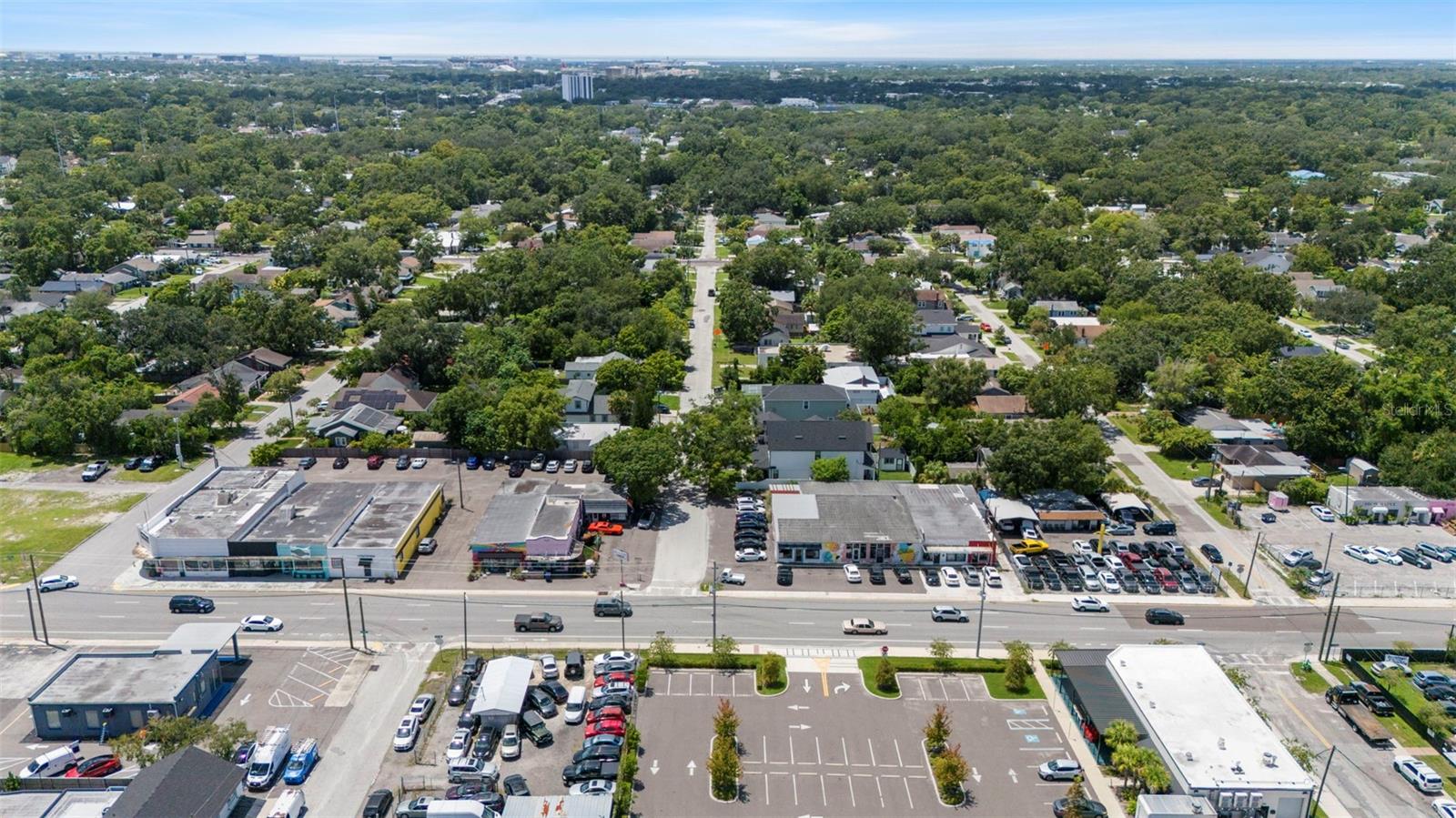 Aerial Of Community-Shops Just Steps Away