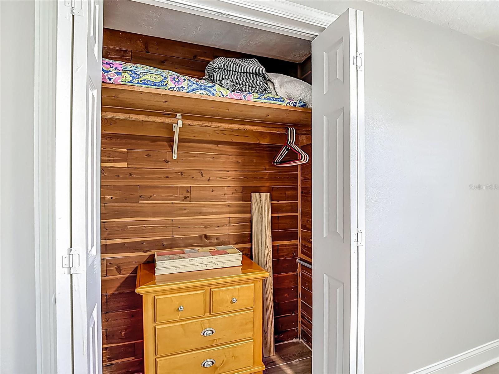 Cedar lined closet
