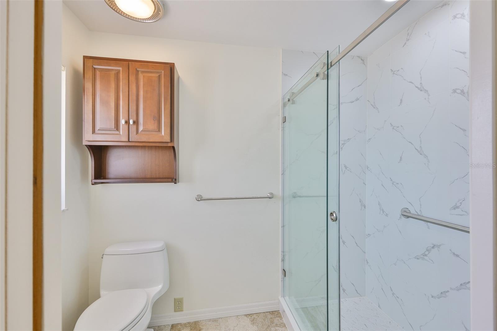 There is a separate toilet/shower room, with a large walk in shower.