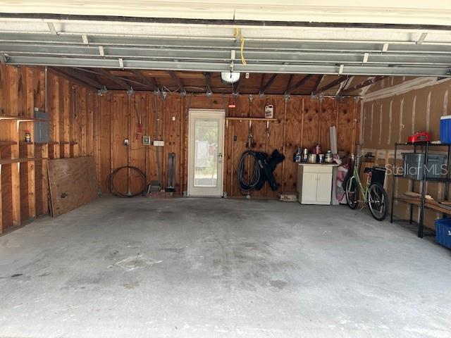 Oversized double car garage.