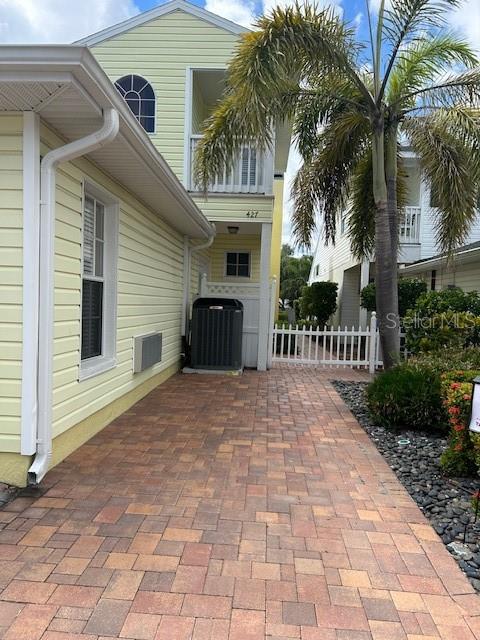 Private parking pad facing front of townhome