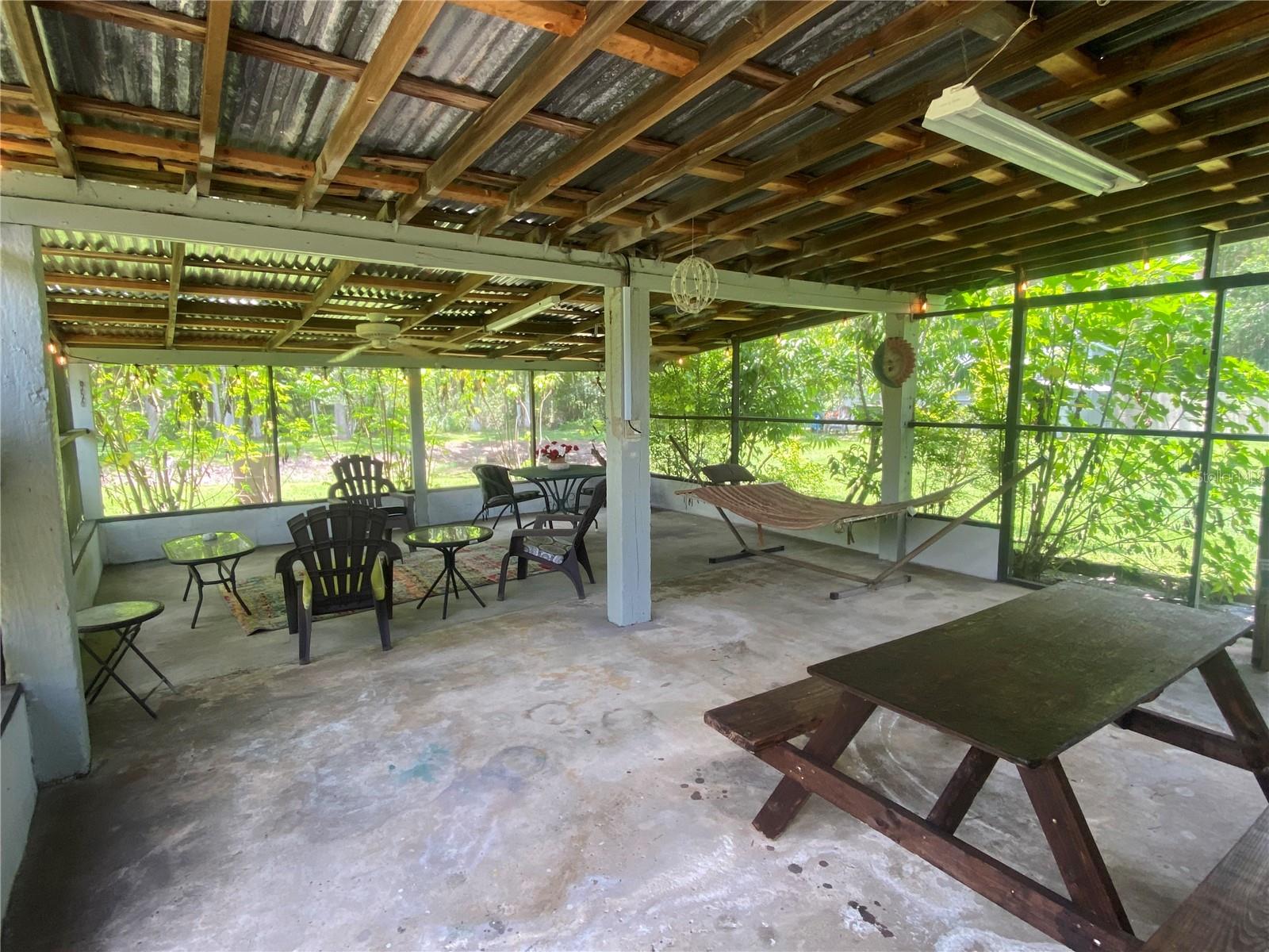 Outdoor picnic area