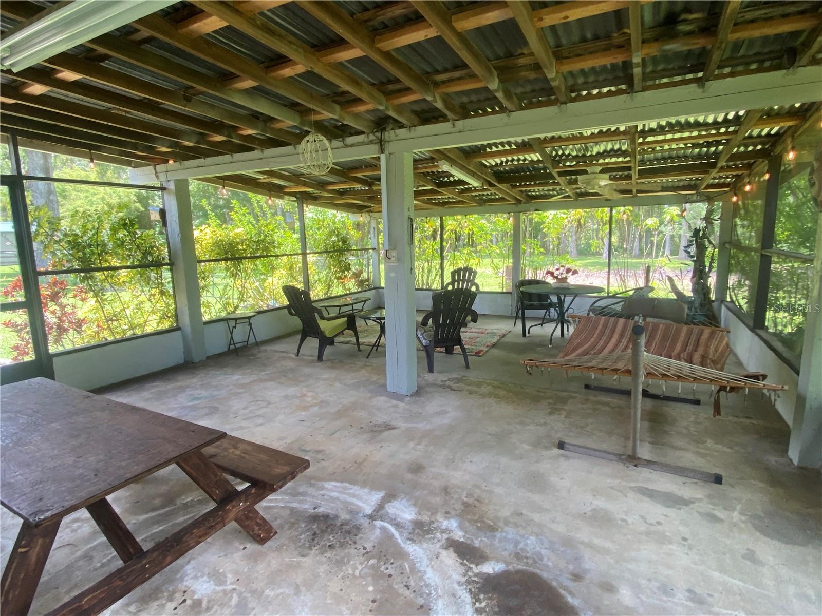 Outdoor picnic area