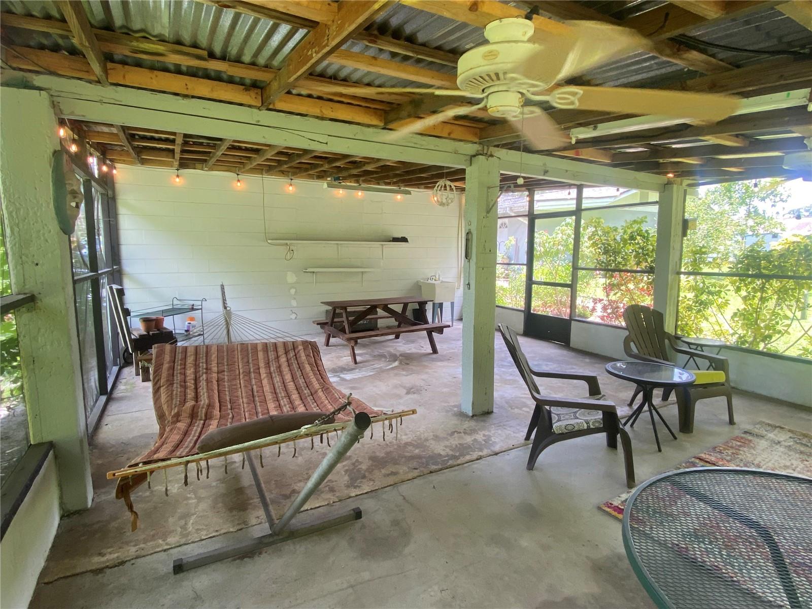 Outdoor picnic area