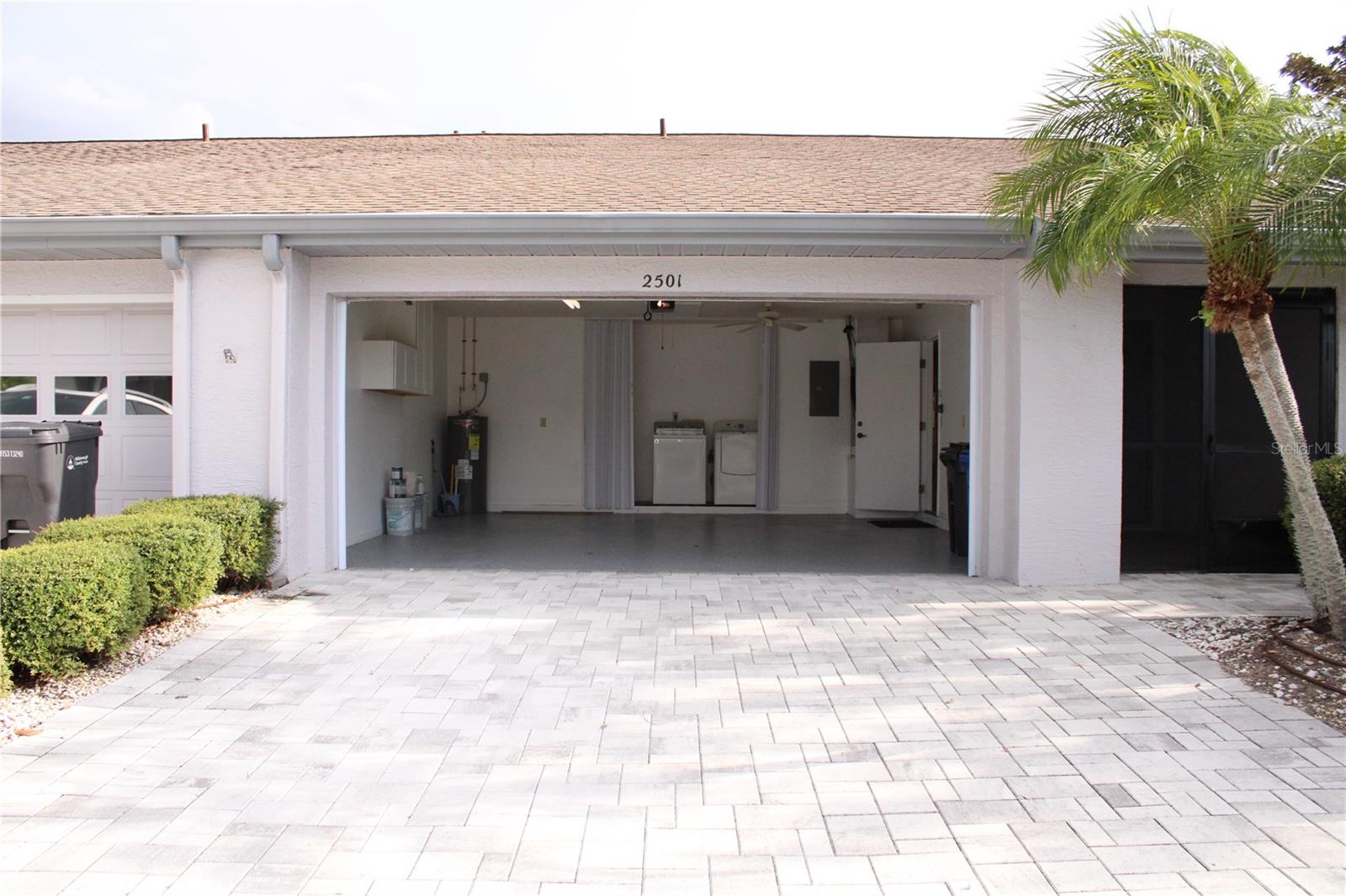 Looking in to garage