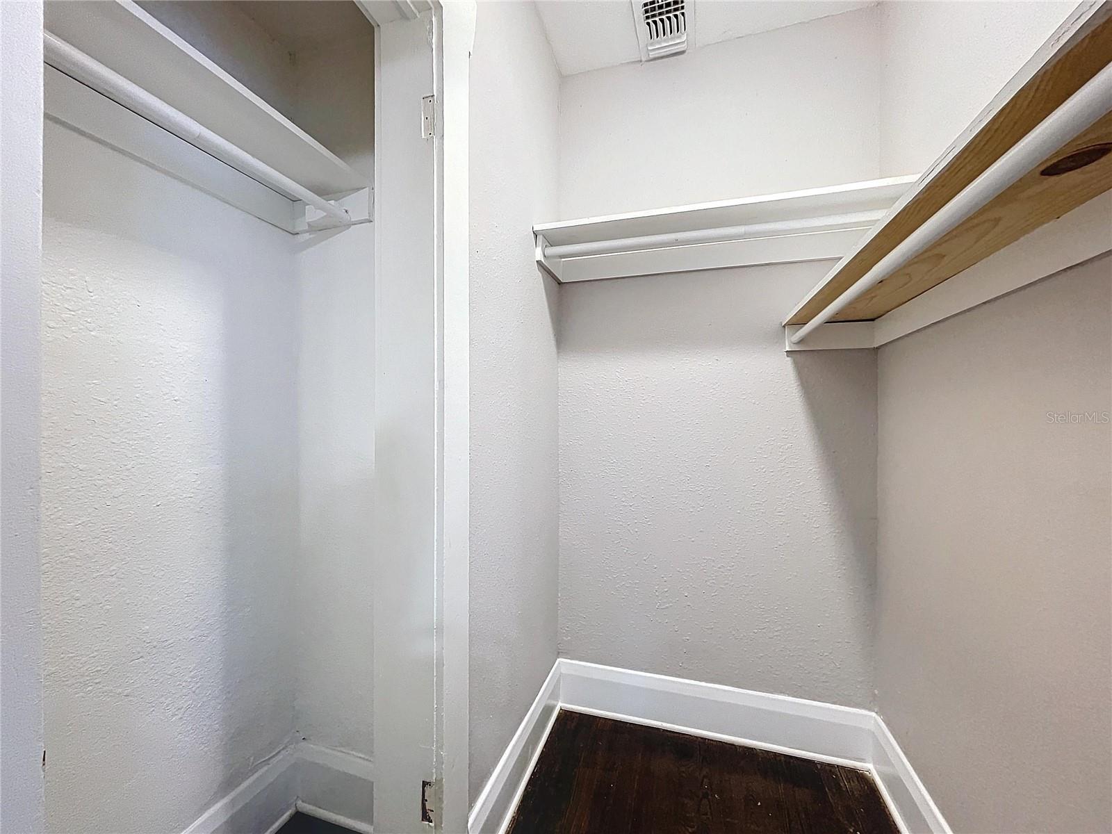 Primary closet