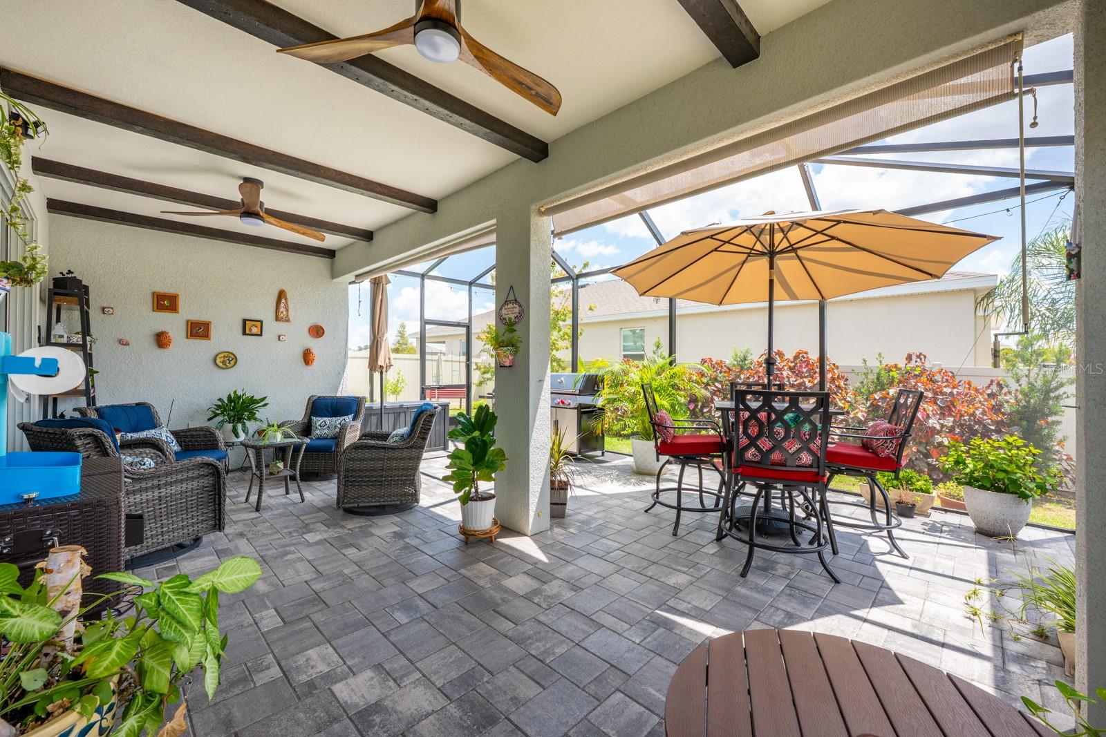 Extended covered lanai/paver