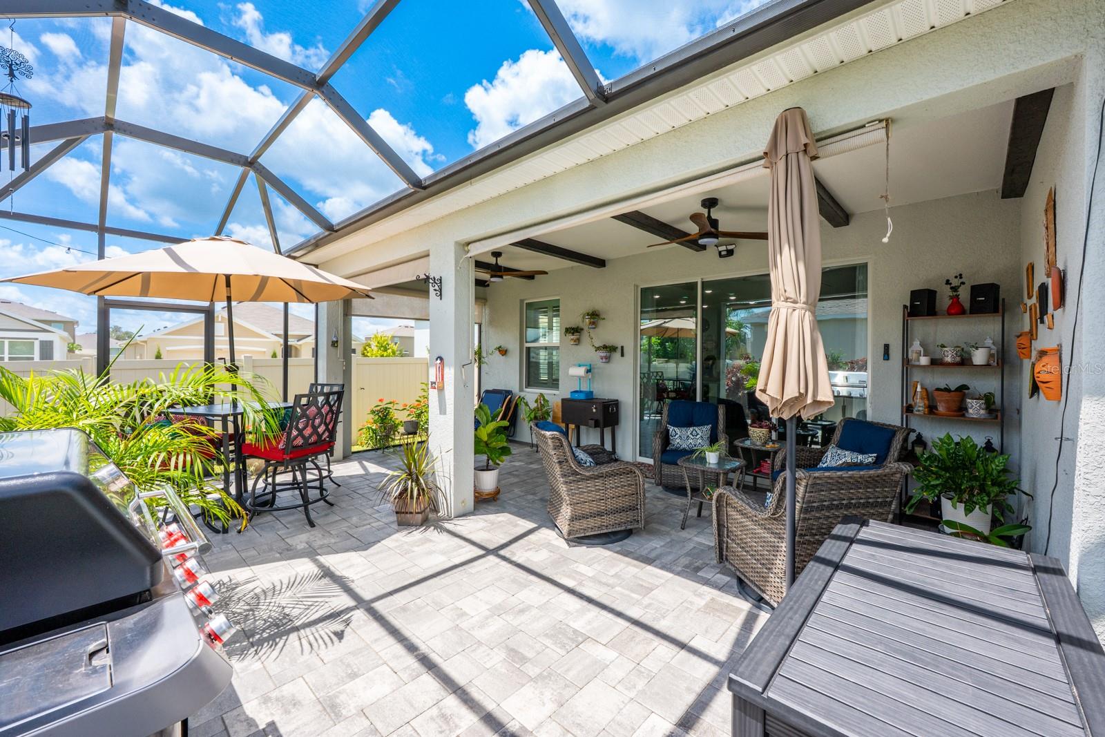 Extended covered lanai/paver