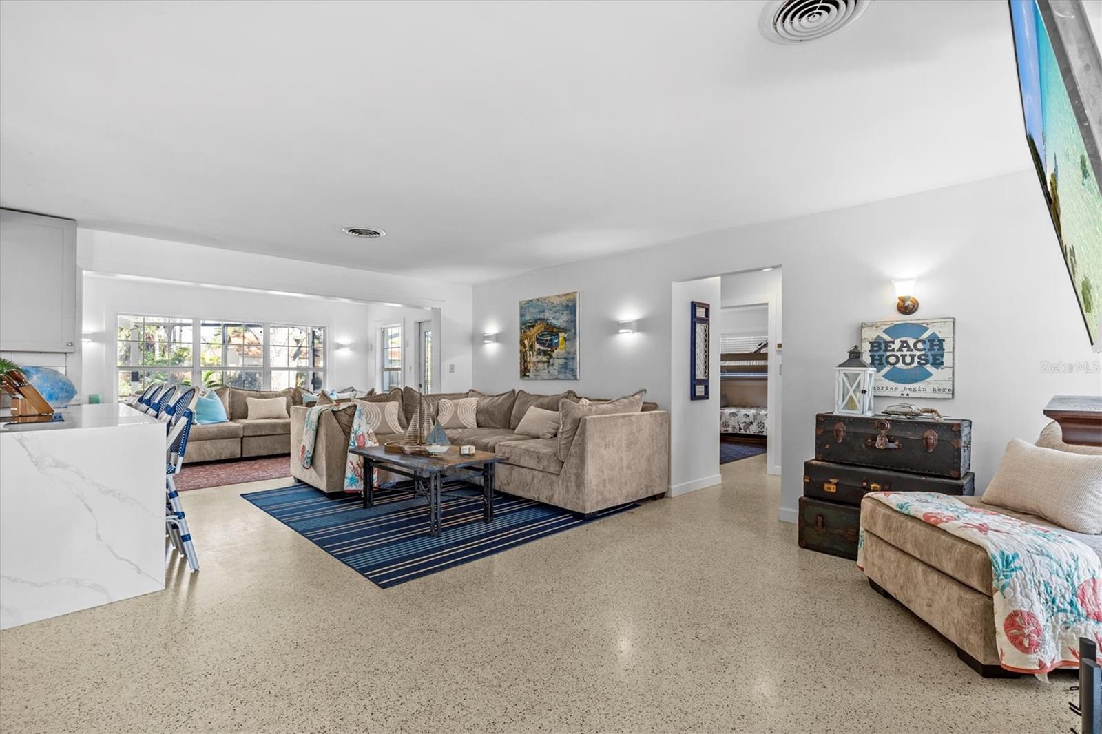 Terrazzo floors through out, to keep your home cool.