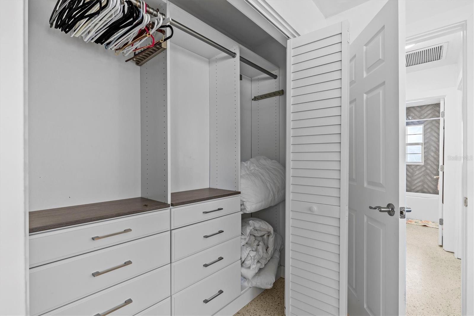 Built in for both closets