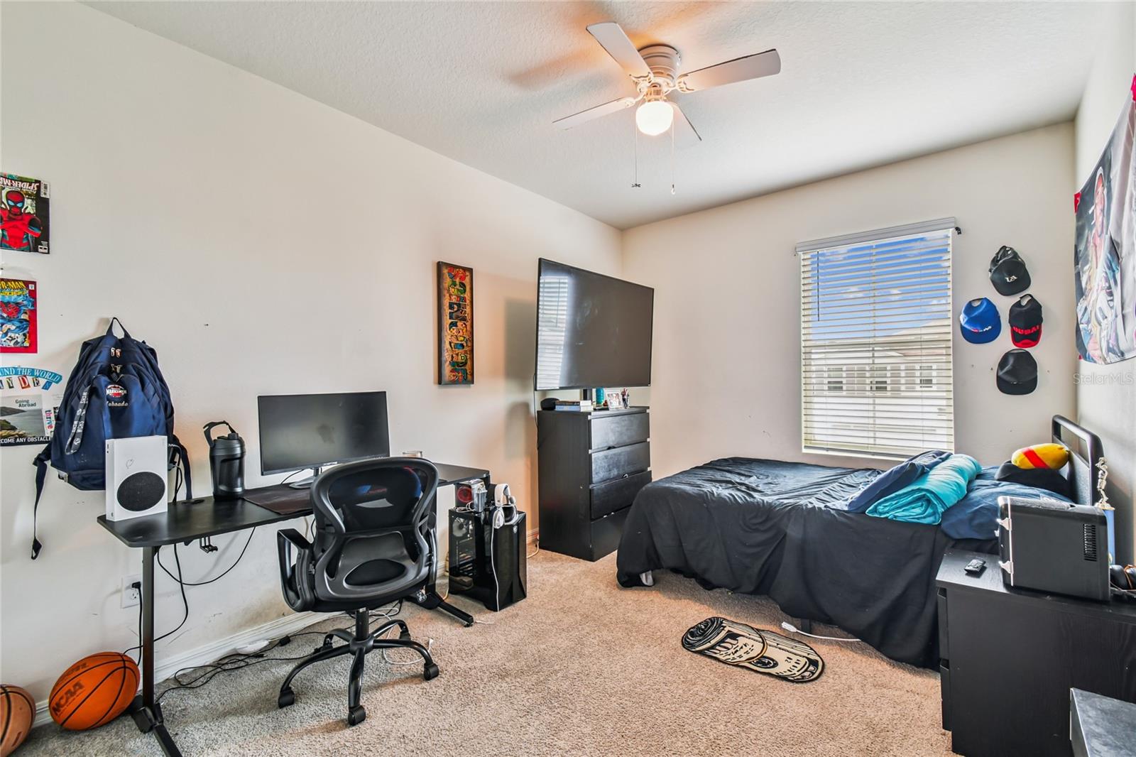 Second floor bedroom with built in closet