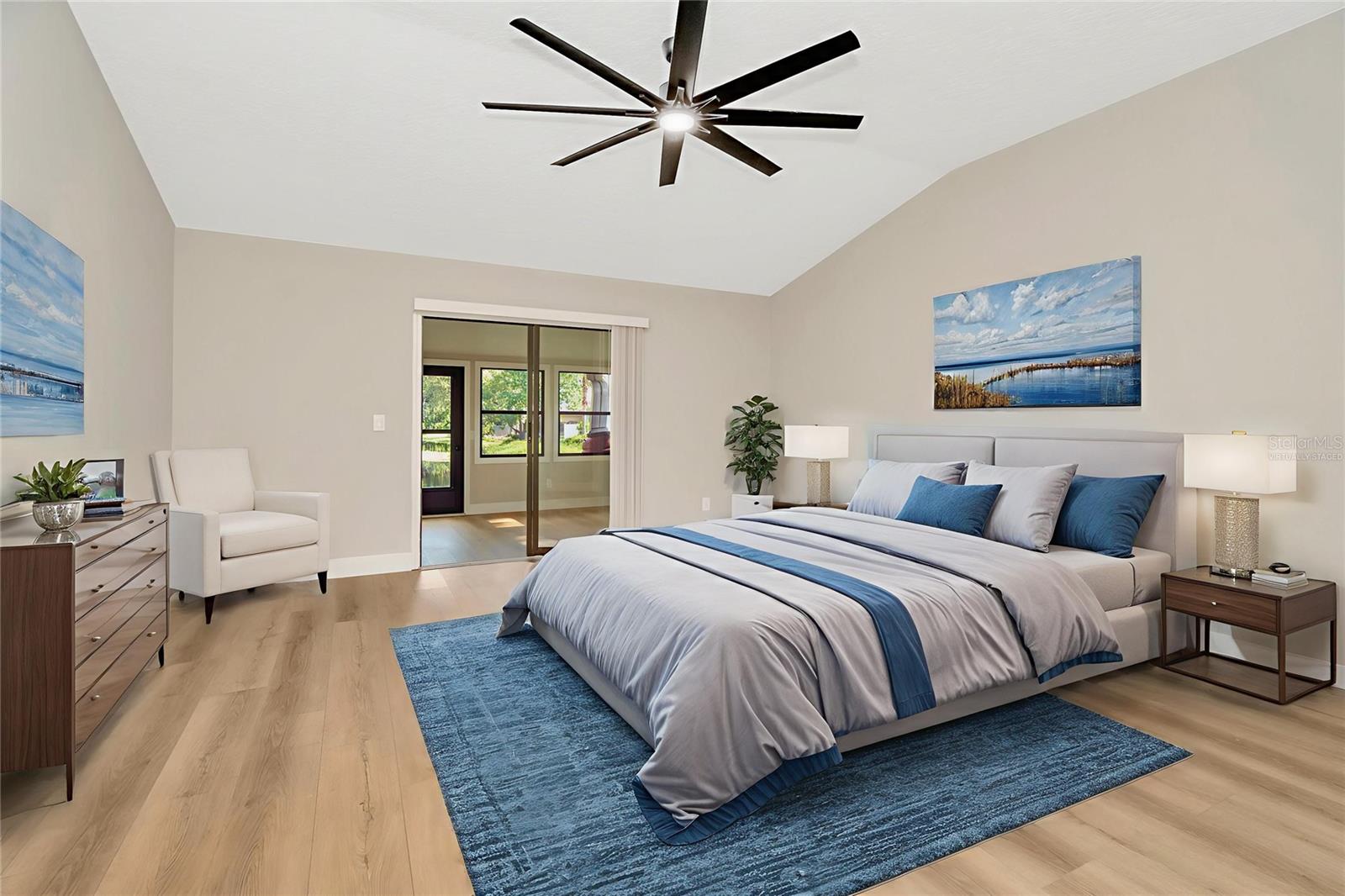 Virtually Staged Primary Bedroom