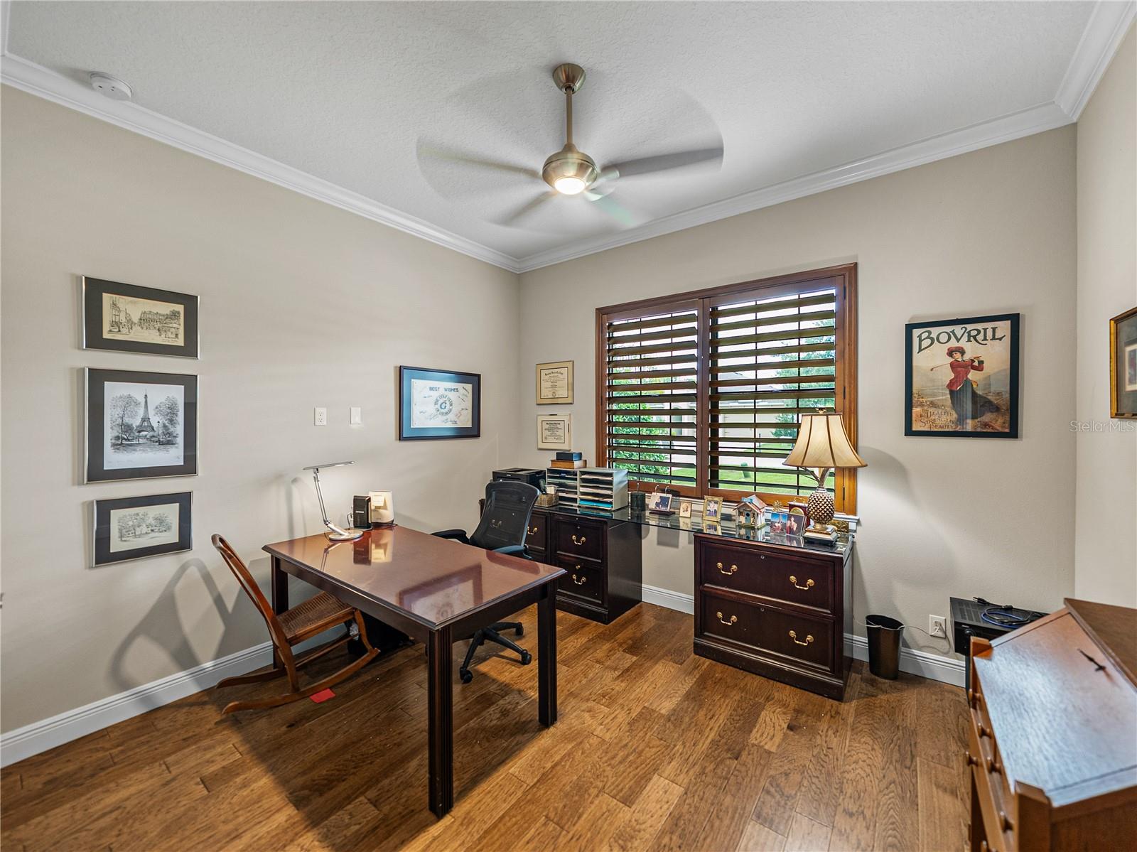 Bedroom 2 with adjacent bath, used as office