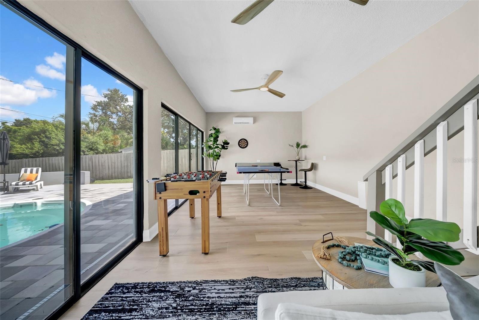 Enclosed Entertainment Room w/minisplit