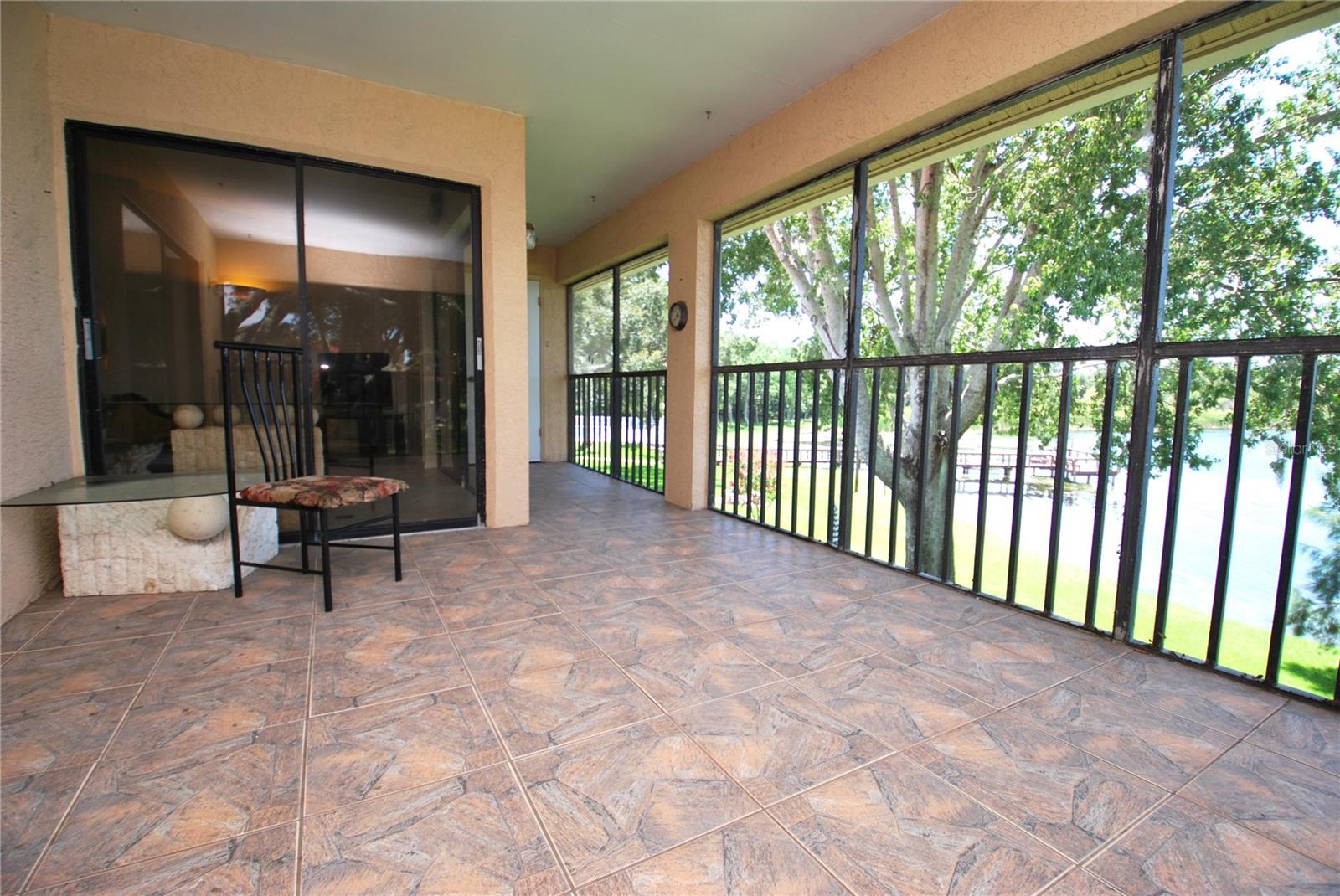 Large porch off primary bedroom