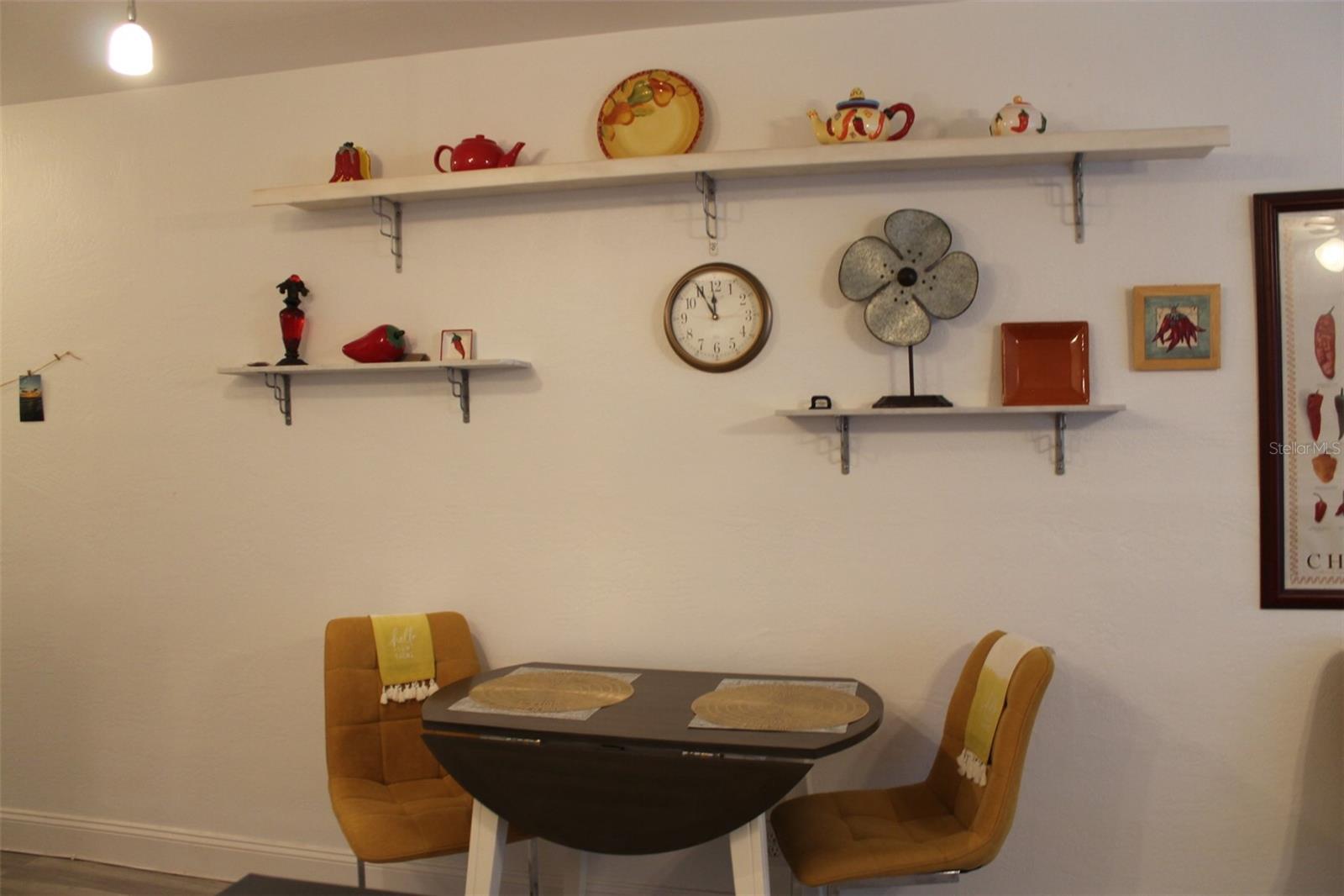 Kitchen - Dinette Area with marble shelves