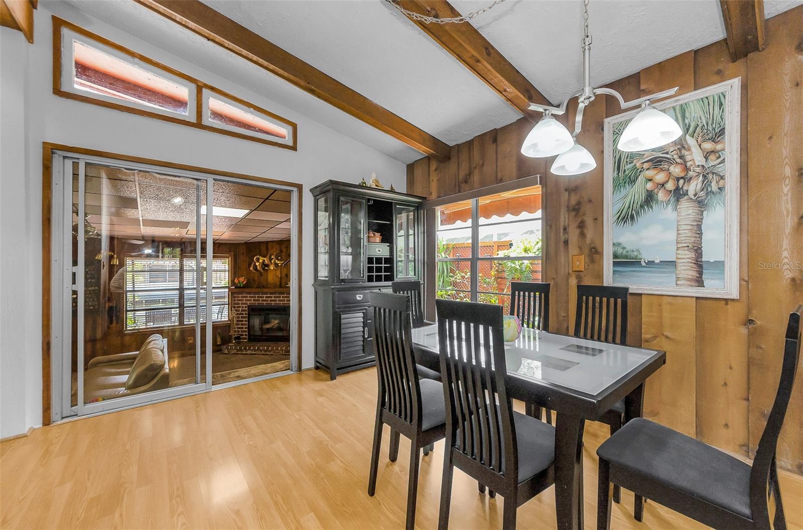 Dining area leading into enclosed Living Room