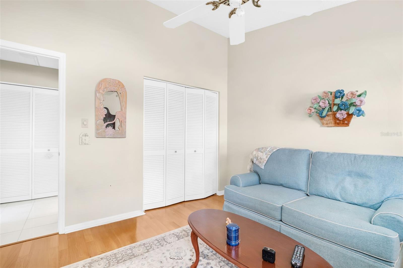Nice sized closet for storage and perfectly located by the hall bath~