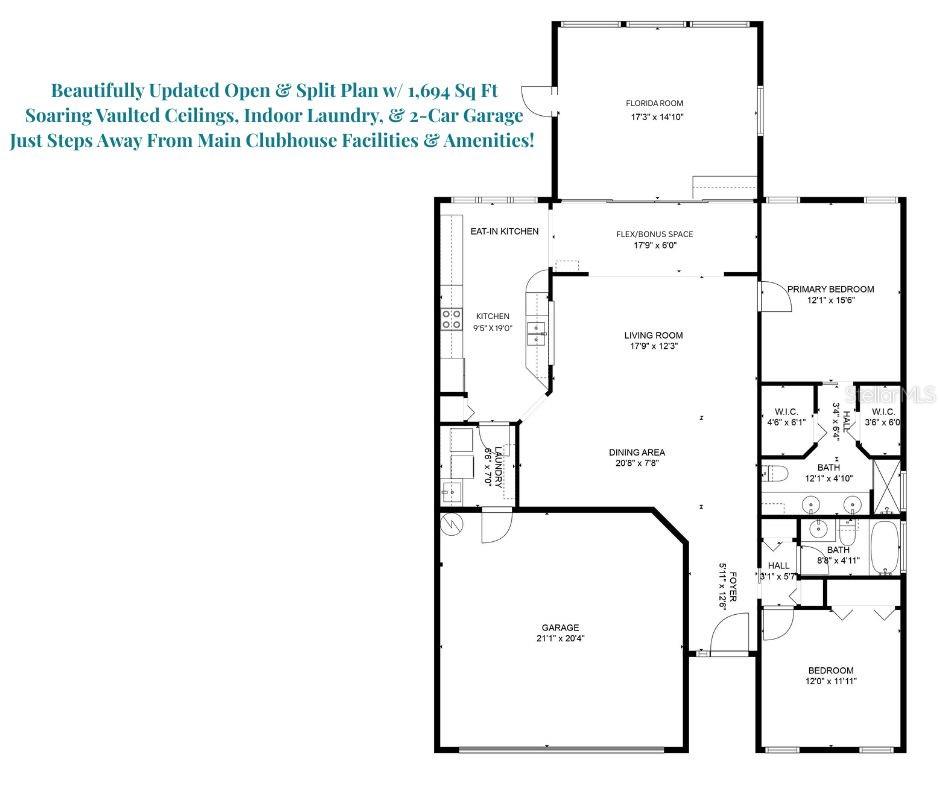 You'll love the nearly 1,700 heated sqft of living space, soaring vaulted ceilings in EVERY room & updated kitchen and both bathrooms~