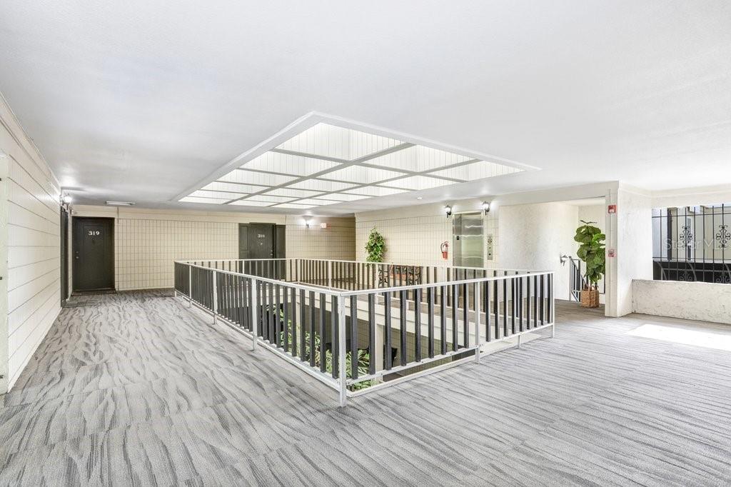 3rd Floor Main Hallway with Elevator