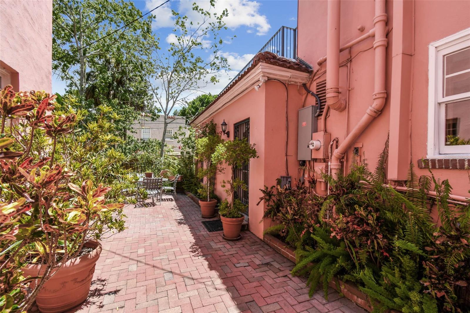 Brick courtyard
