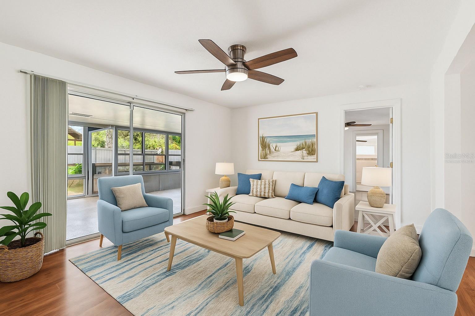 Virtually staged secondary living space