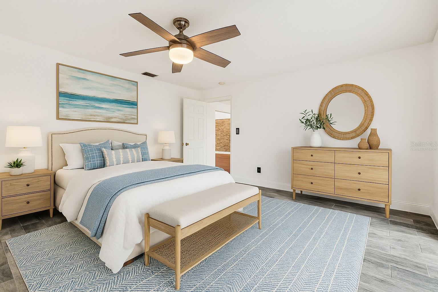 Virtually Staged primary bedroom