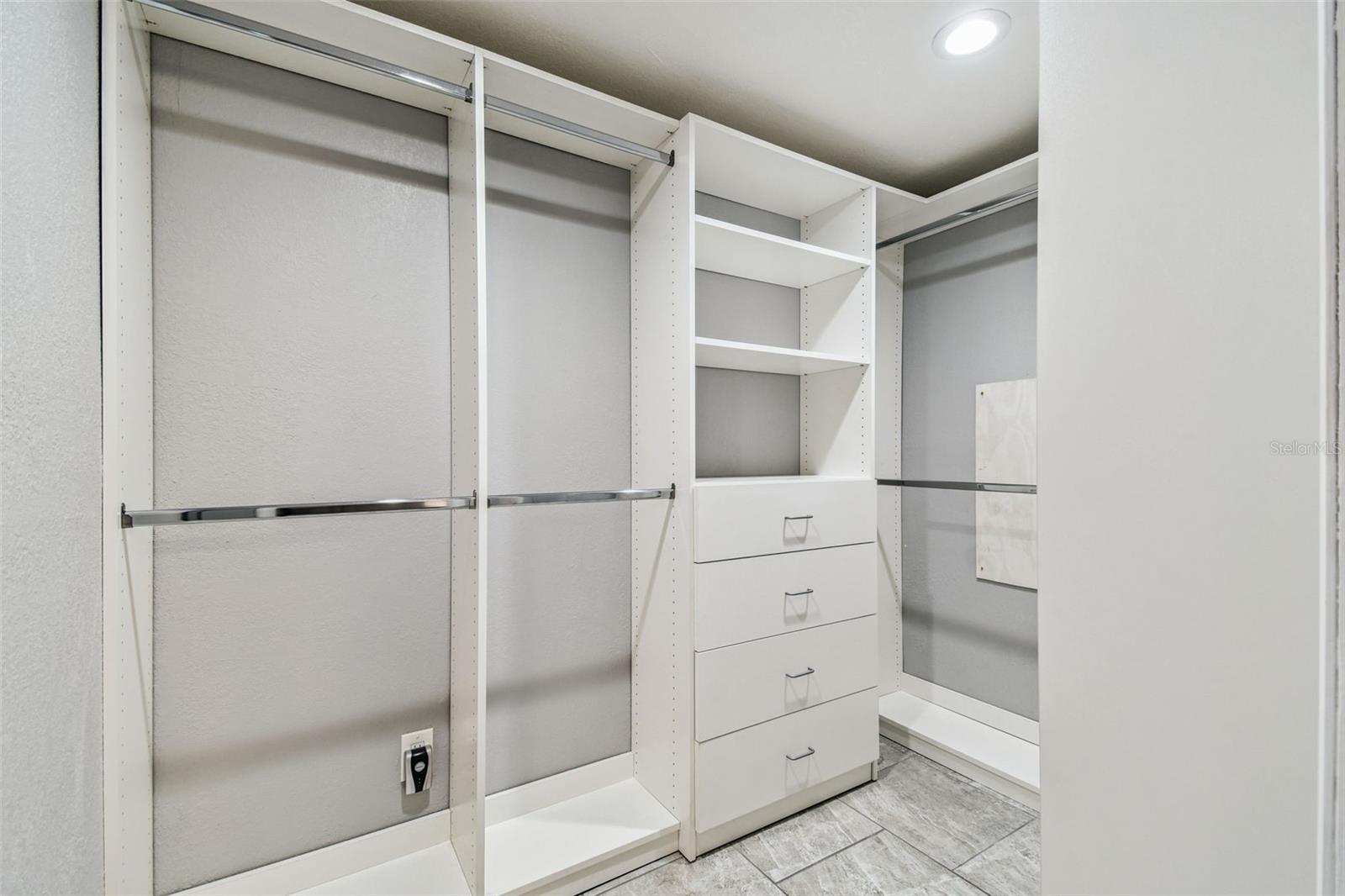 Primary walk in closet