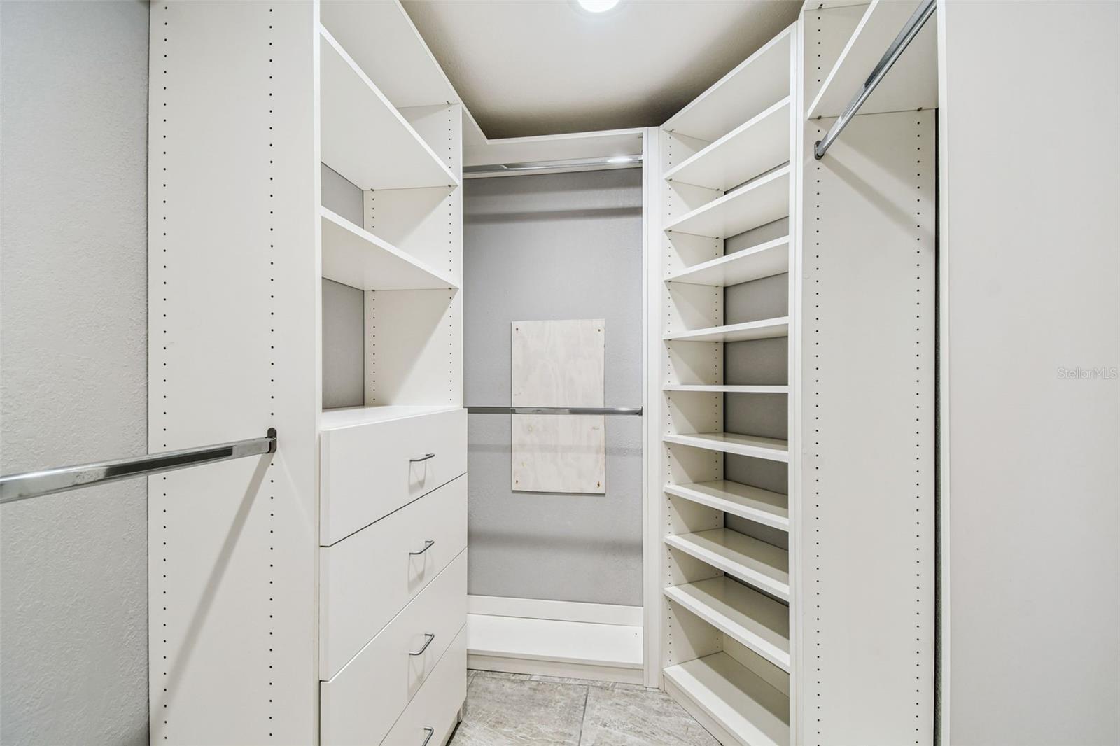 Primary walk in closet