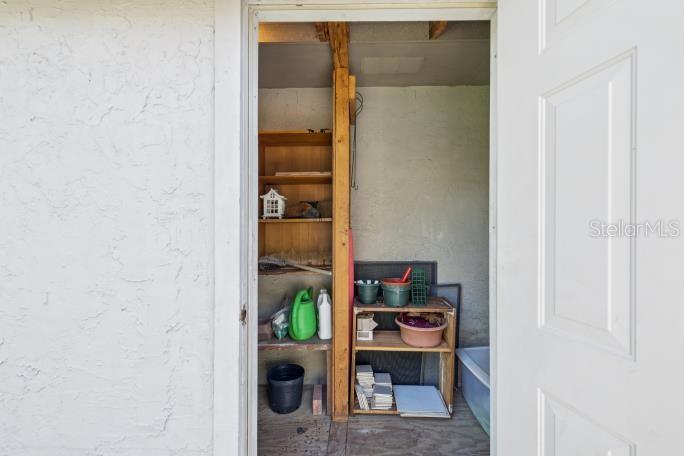 Side yard attached storage