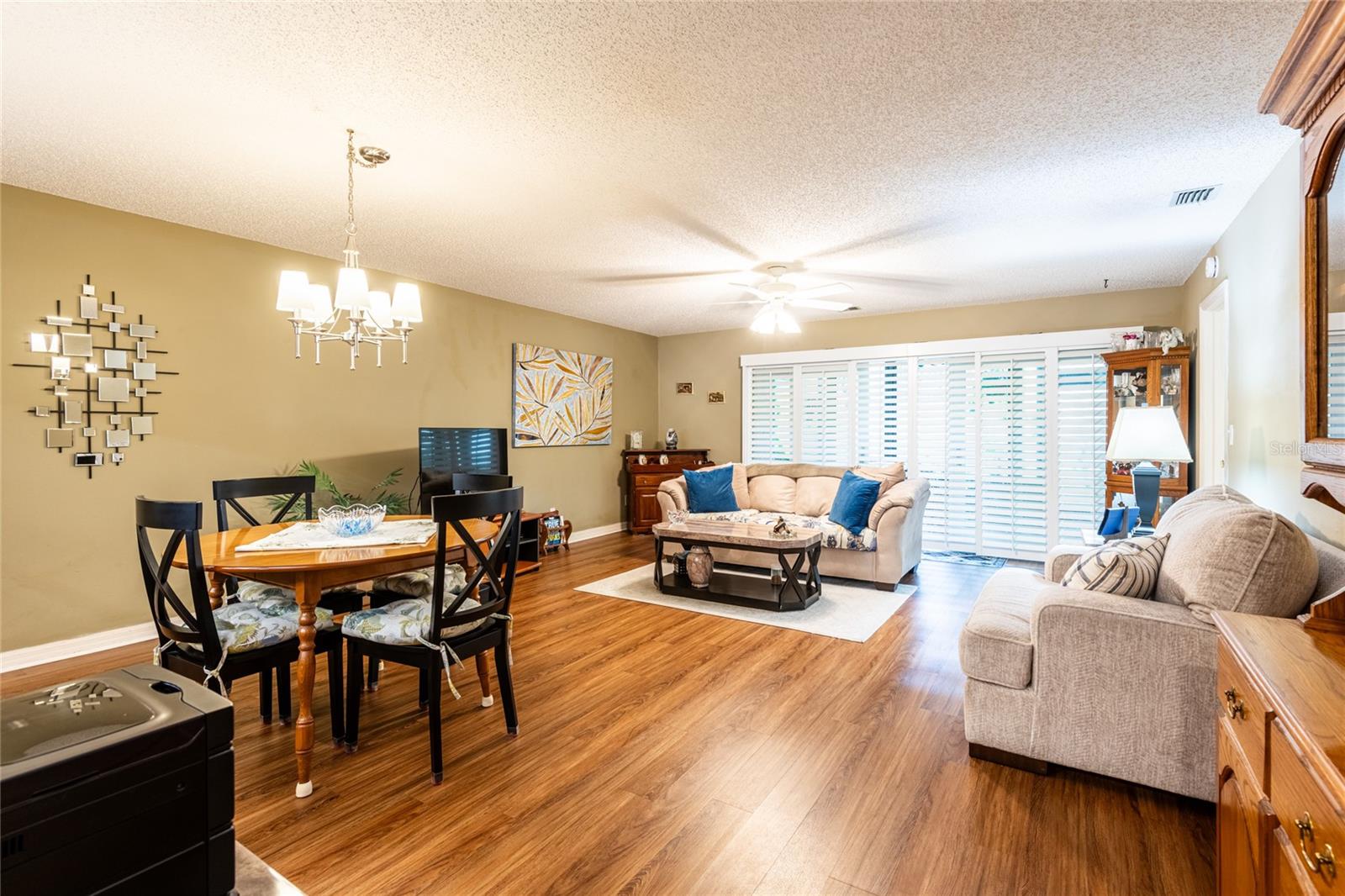 Open floor plan with spacious family room.