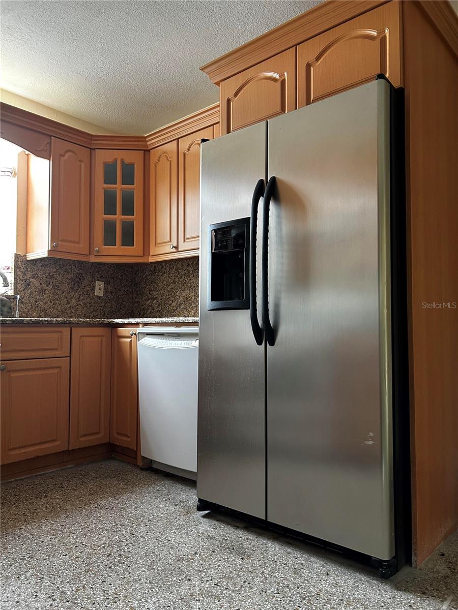 KITCHEN WITH NEW REFRIGERATOR