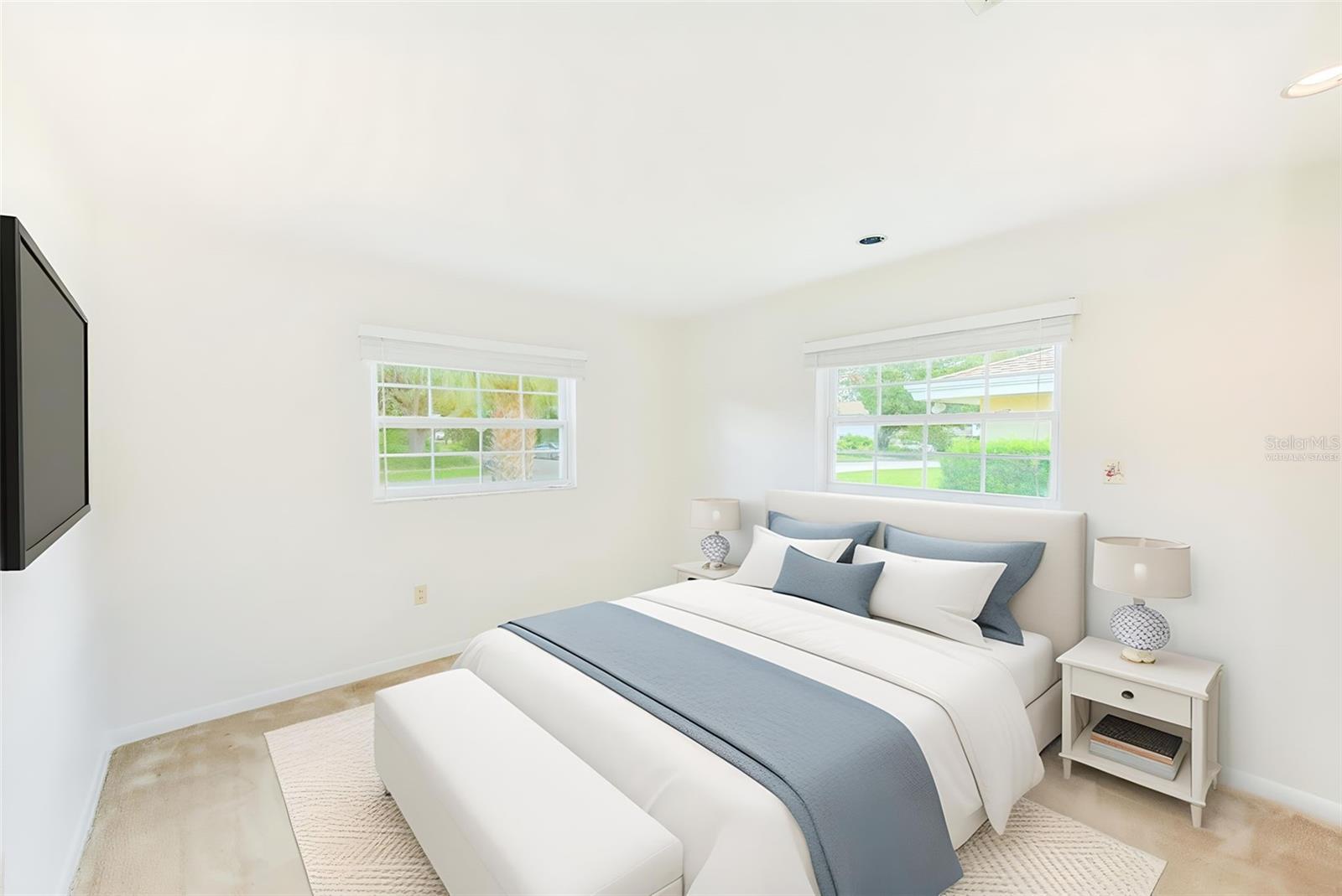 Virtually Staged 3rd Bedroom