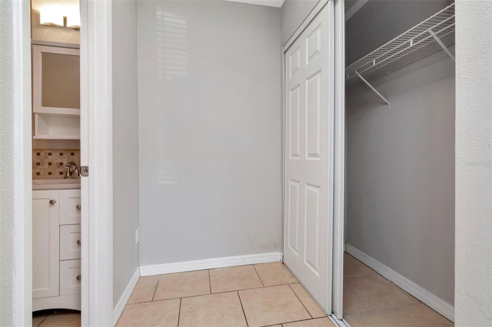 Primary bedroom closet.