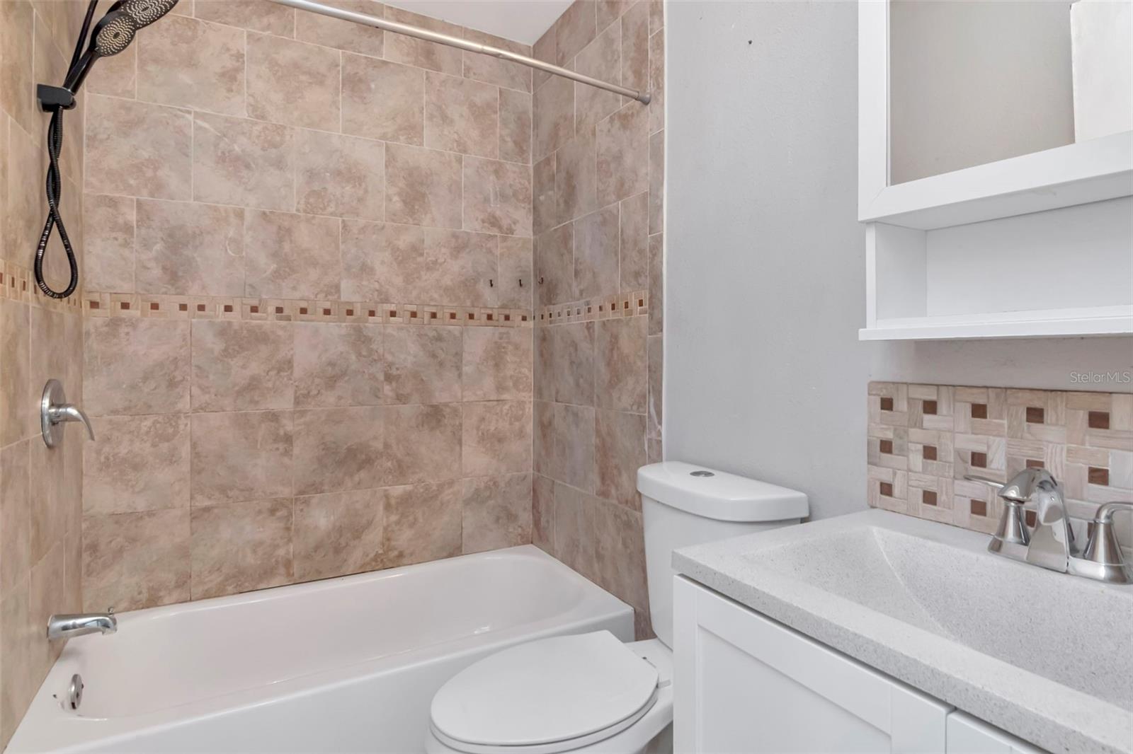 Primary bath tub-shower