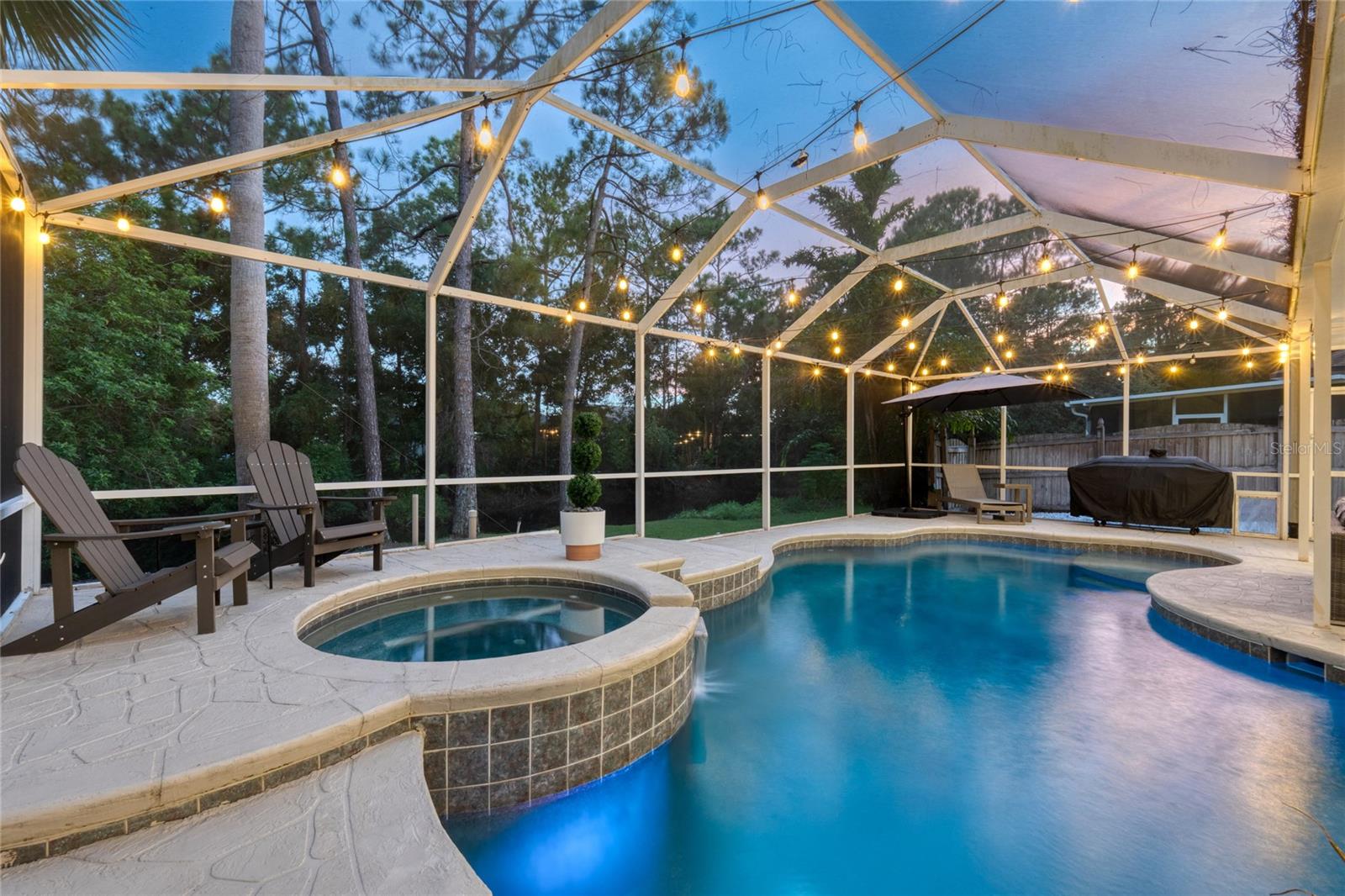 Enjoy your private backyard oasis.