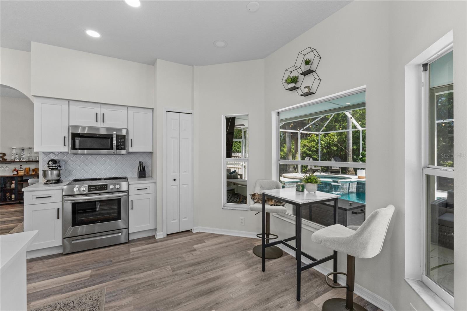 Check out that tile backsplash