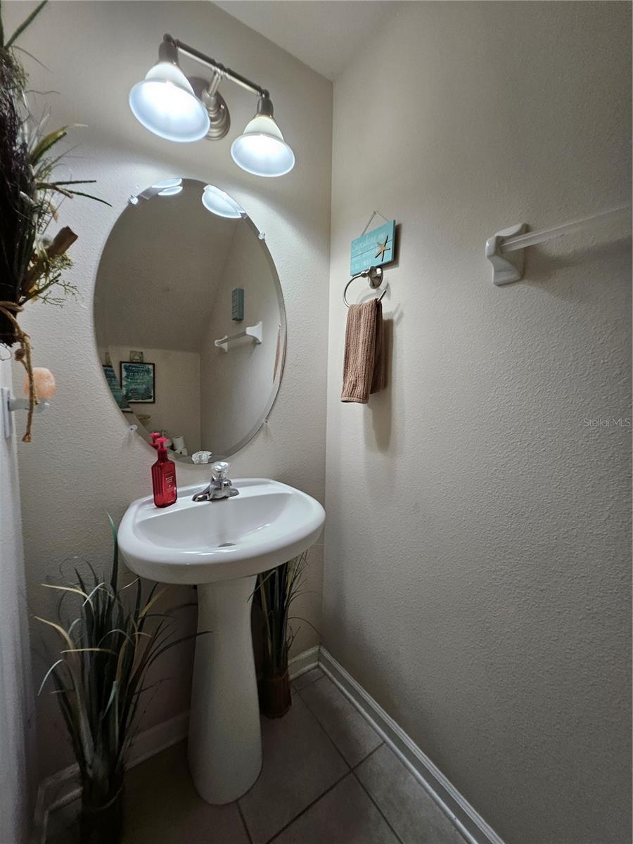 1/2 bath downstairs for convenience